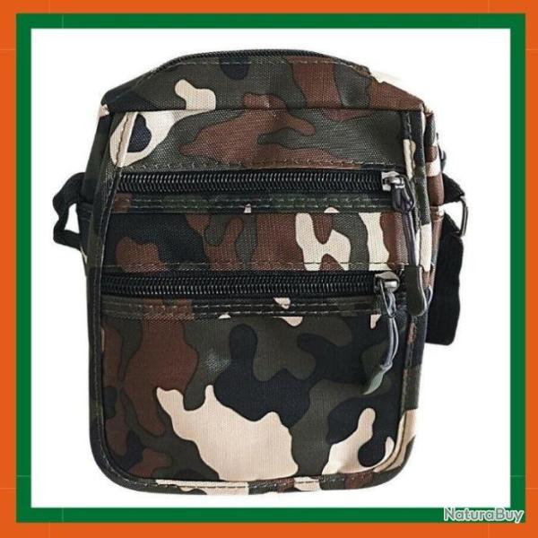 Sacoche avec bandouli�re tactique - Camouflage marron - Livraison rapide