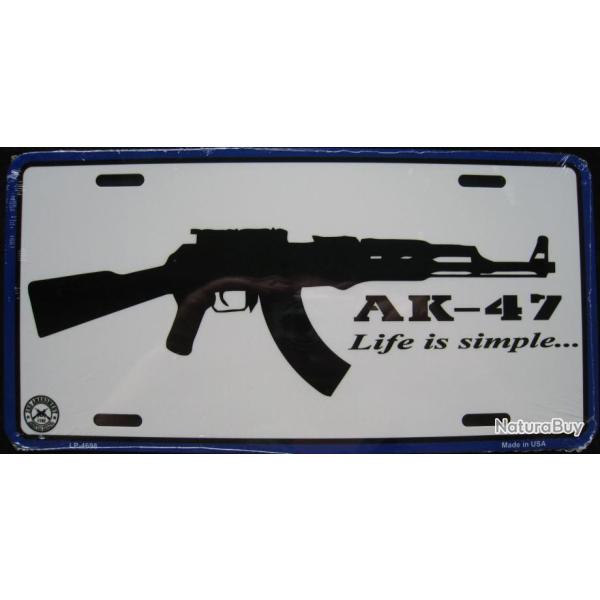 PLAQUE AUTO USA - AK47 - R�f.4698