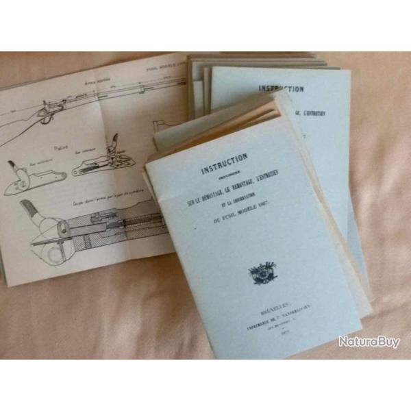LOT DE 30  NOTICES DU FUSIL ALBINI BRAENDLIN 1867