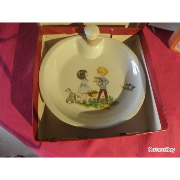 assiette limoges pour b�b� ann�es 50/60