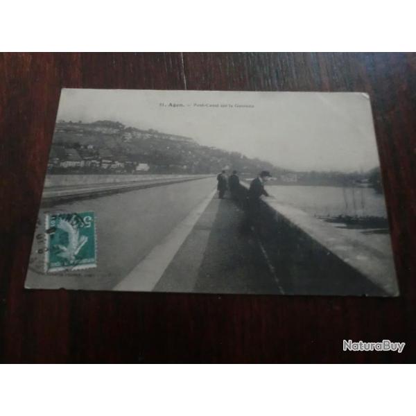 CP  dpt 47  AGEN  PONT CANAL SUR LA GARONNE