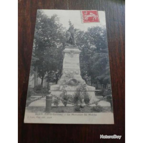 CP  dpt 47  AGEN  MONUMENT DES MOBILES