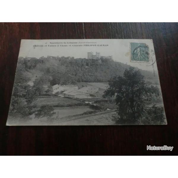 CP  dpt 47  SAUVETERRE LA LEMANCE  CHATEAU ET USINES