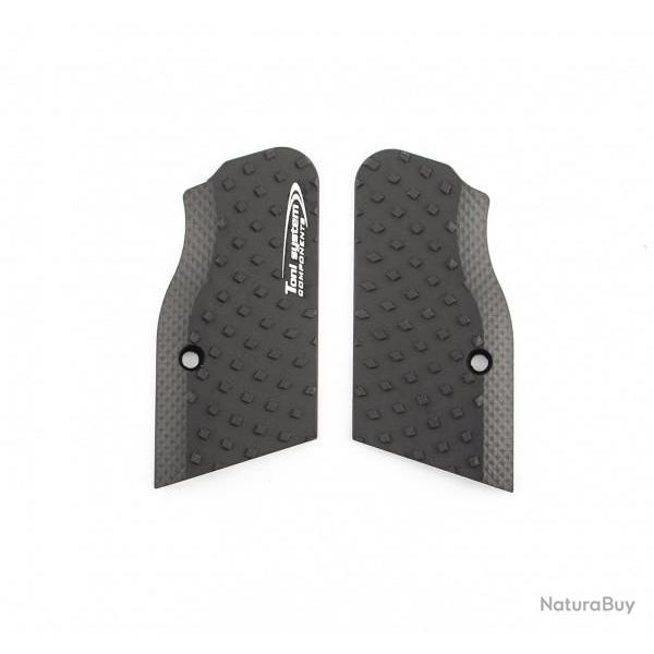 Poign�es Vibram ultra courtes - grand cadre pour Tanfoglio - Noir - TONI SYSTEM