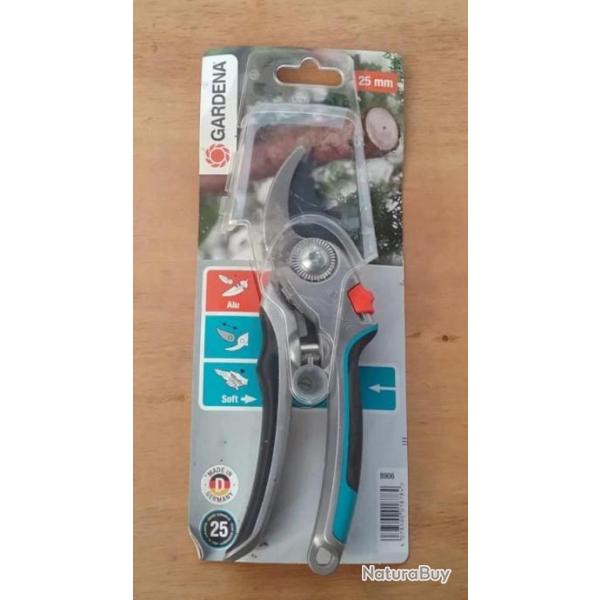 GARDENA S�cateur alu � lames franches 25mm Comfort B/L - 8906 - 100% NEUF !