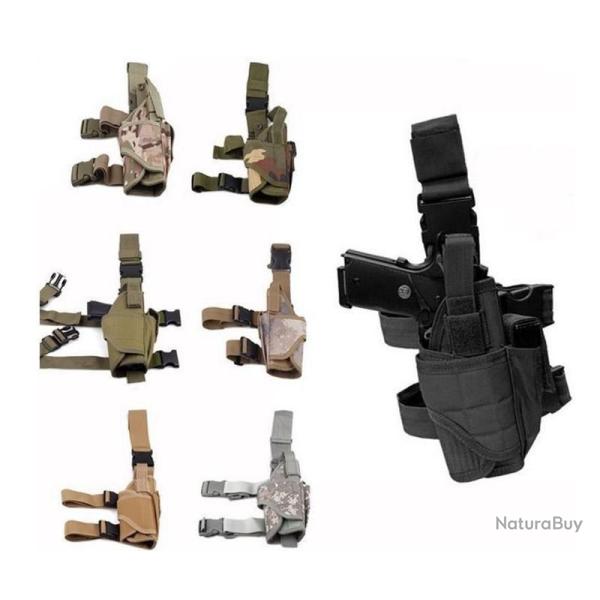 Etui Holster Tactique de Cuisse Droite pour Arme de Poing 7 Couleurs LIVRAISON OFFERTE