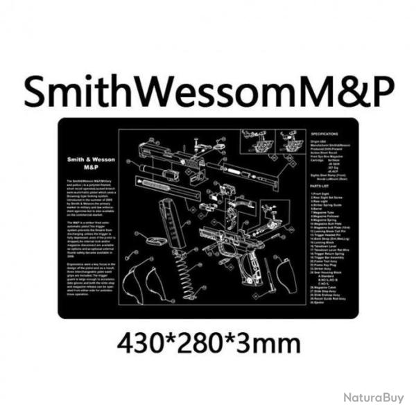 Tapis Nettoyage Smith & Wesson M&P Vue Eclat�e Arme Pistolet Revolver LIVRAISON OFFERTE