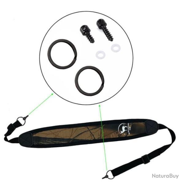 Bretelle Sangle Fusil Carabine Chasse R�glable Nylon et N�opr�ne + Grenadi�re LIVRAISON GRATUITE