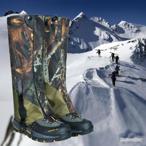 Paire Gu�tre SLUCKSTONE Imperm�able Camouflage Waterproof Chasse Randonn�e LIVRAISON FREE