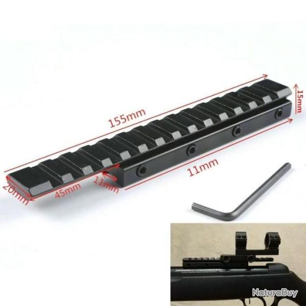 Adaptateur de Rail 11MM � 20MM Base de Montage de Lunette de Vis�e