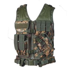 Gilet tactique Digital Camo avec ceinture Pielcu