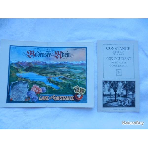 tr�s ancienne publicit� italienne du lac de Constance Bodensee