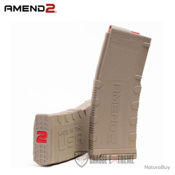 Chargeur AMEND2 pour Ar15 Cal 223 Rem 30 Coups Tan/Beige