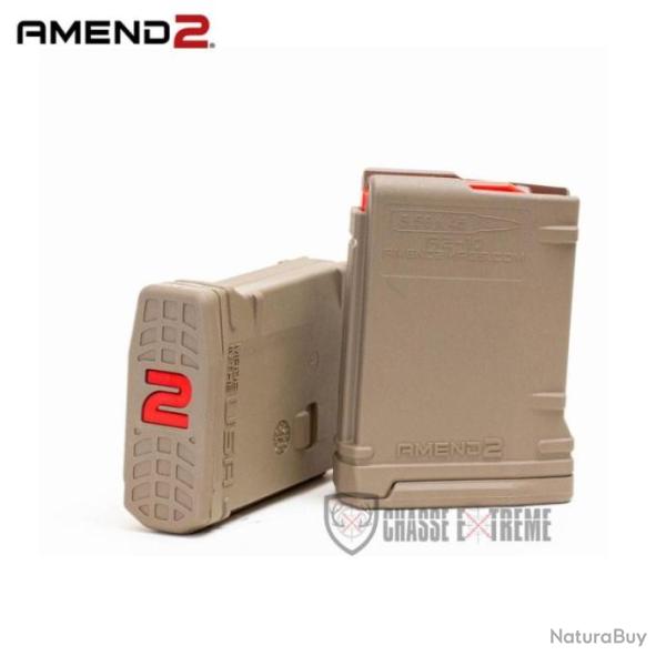 Chargeur AMEND2 pour Ar15 Cal 223 Rem 10 Coups Tan/Beige