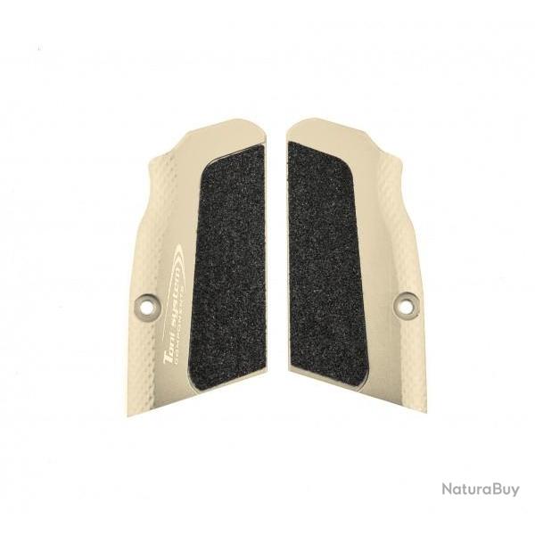 Poign�es courtes Highgrip - petit cadre pour Tanfoglio - Sable - TONI SYSTEM