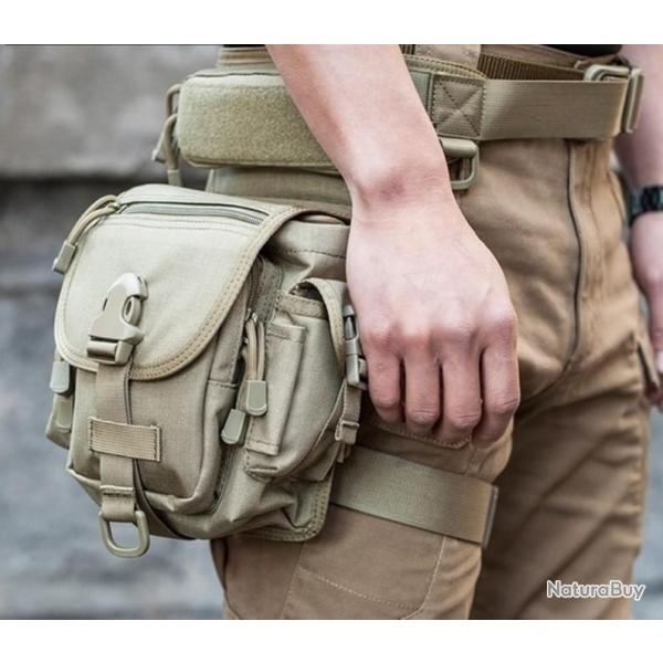Sacoche de Ceinture de Cuisse Jambe Tactique Militaire 800D - 5 Coloris - Chasse LIVRAISON GRATUITE