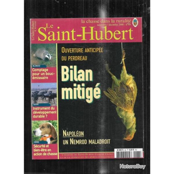 le saint-hubert 68 perdreau, blaireau, chiens, perdrix grise, gibier d'eau, tuberculose des cerfs