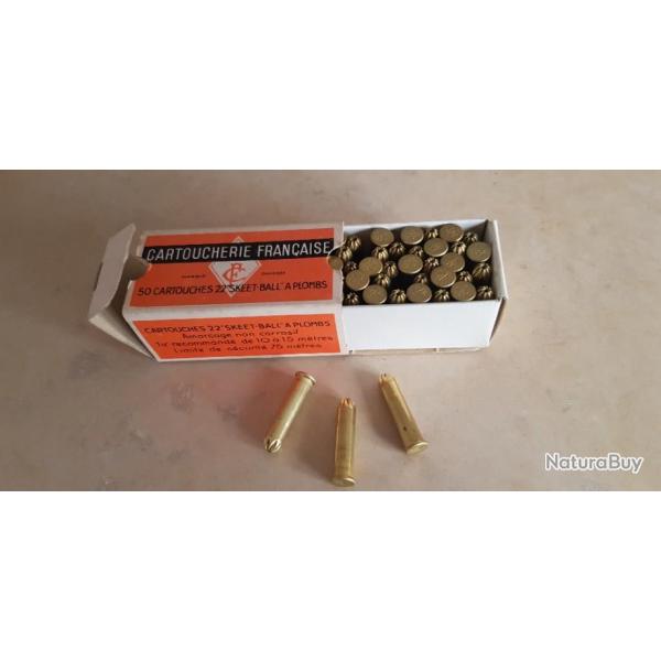 Cartouches 22 LR  plomb  plis feuillette