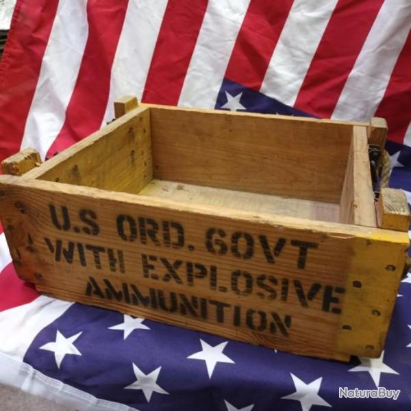 caisse militaire en bois, marquages US ARMY WW2 ( militaria Jeep Dodge WC GMC HALF TRACK CHEVROLET