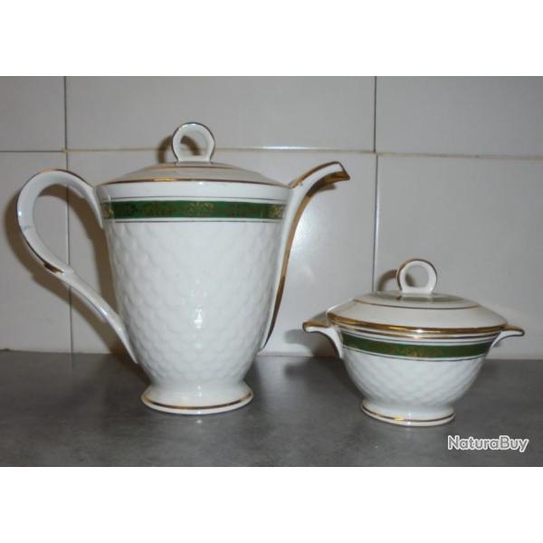 ANCIEN VINTAGE PARTIE DE SERVICE A CAF� / TH� PORCELAINE PRAGUE TH�I�RE SUCRIER