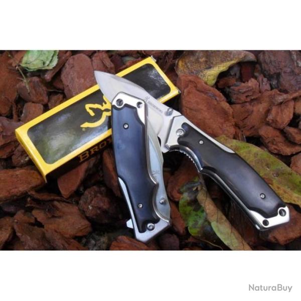 Couteau Pliant Massif Lame Acier 9 cm Manche R�sine 12 cm