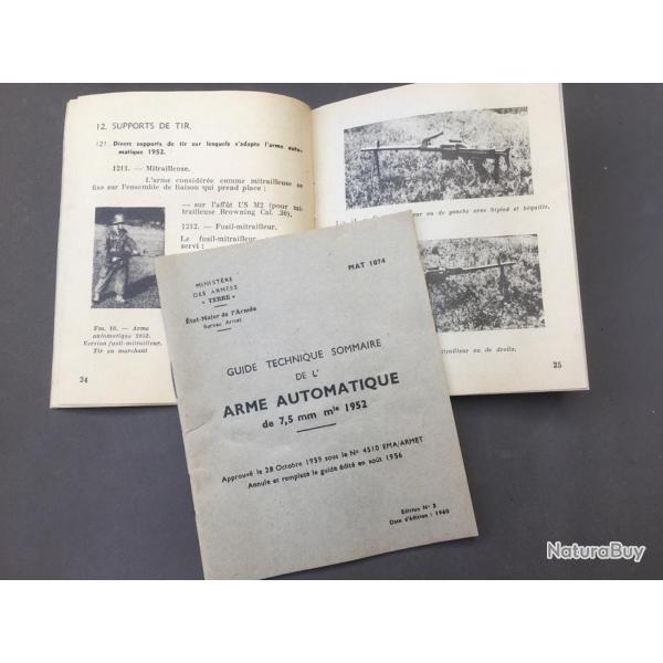 NOTICE SUR LE FSA 52 calibre 7,5.