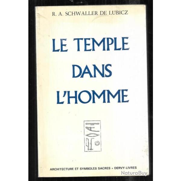 le temple dans l'homme de r.a.schwaller de lubicz �gyptologie louxor