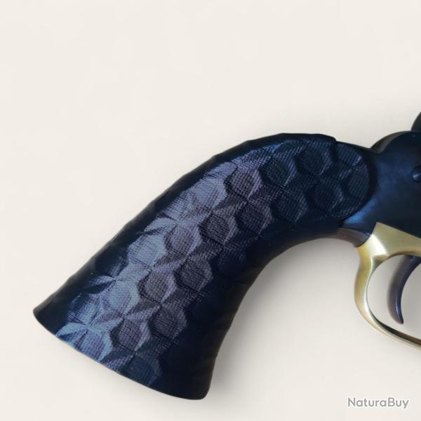 Plaquettes Remington 1858 Pietta texture noeud papillon noir