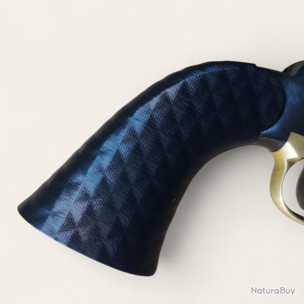 Plaquettes Remington 1858 Pietta texture molet�e noir