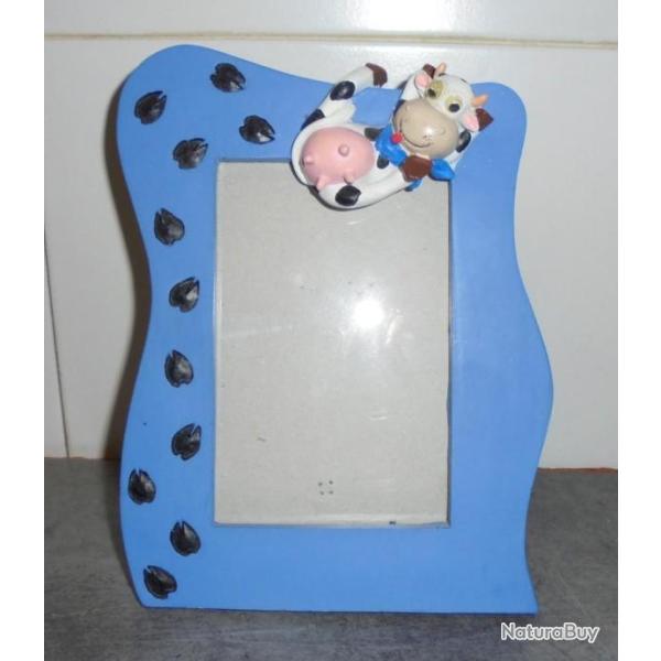 VINTAGE NEUF DE STOCK CADRE PHOTO DECOR VACHE EN RELIEF DOOKIE COW COLLECTION