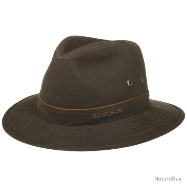 Chapeau Avasun Waxed Traveller marron fonc� Stetson