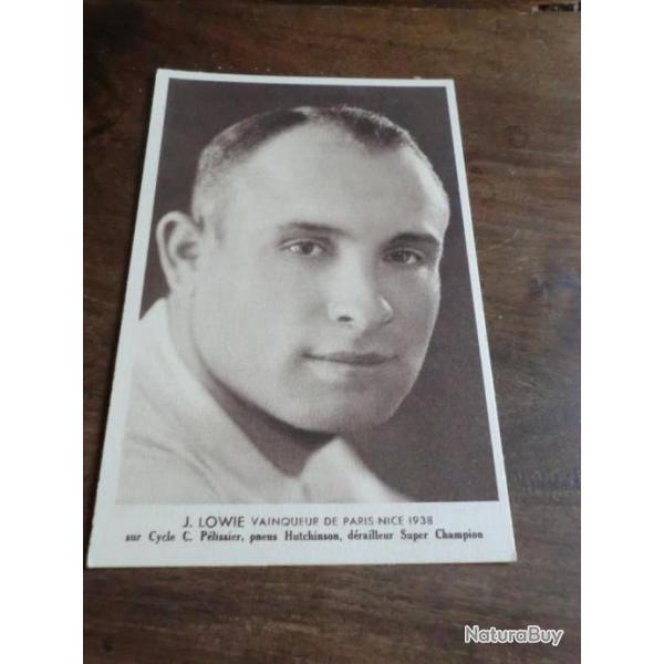 CP  J LOWIE VAINQUEUR DE PARIS NICE   1938