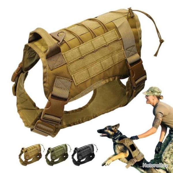 Harnais Tactique Chien Camouflage Militaire M, L et XL Divers Couleurs LIVRAISON GRATUITE