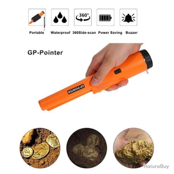 D�tecteur de M�taux � Main GP POINTER Tous M�taux + Etui 2 Coloris LIVRAISON OFFERTE
