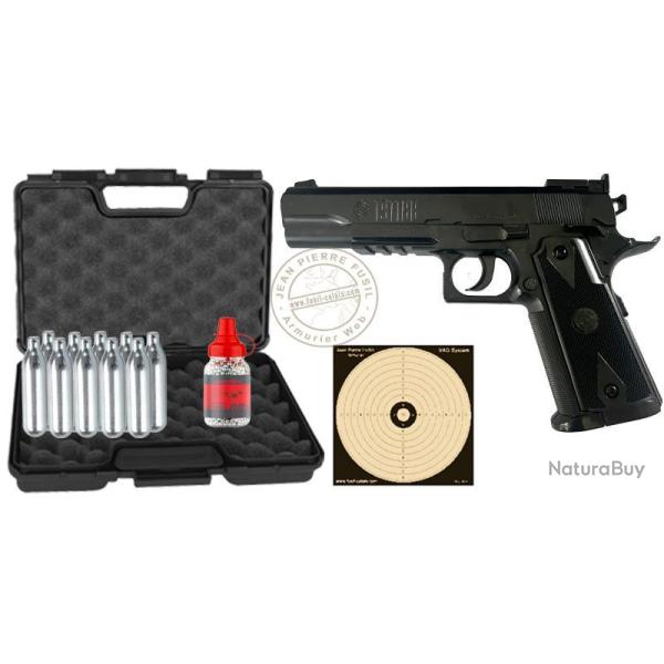 Pack pistolet � plomb CO2 4.5 mm CROSMAN1911 BB (3,2 Joules) - PROMOTION