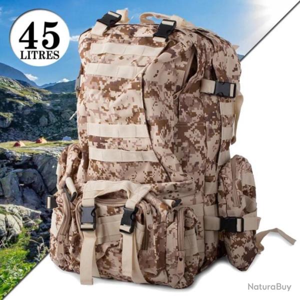 SAC � DOS MILITAIRE TACTIQUE SURVIE CROSSFIT RANDONN�E 48 LITRES TAN SABLE