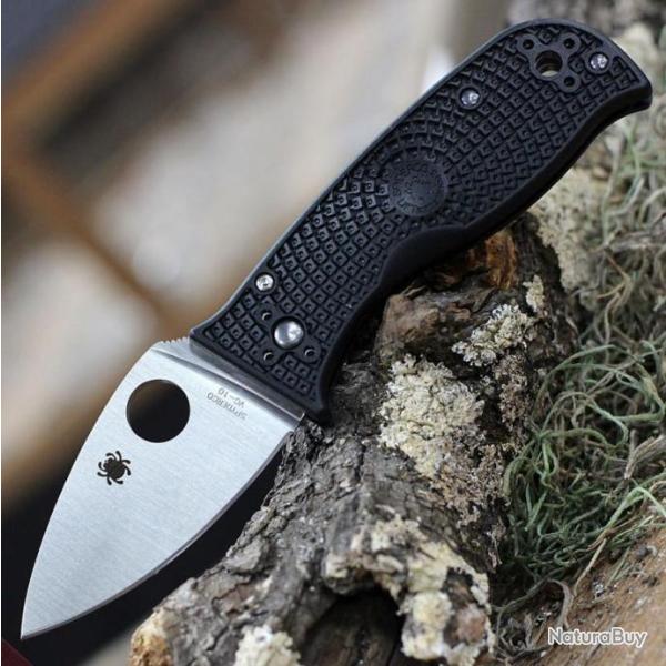 Couteau Spyderco Lil Temperance 3 Lightweight Lame Acier VG10 Manche FRN Made Japan Clip SC69PBK3