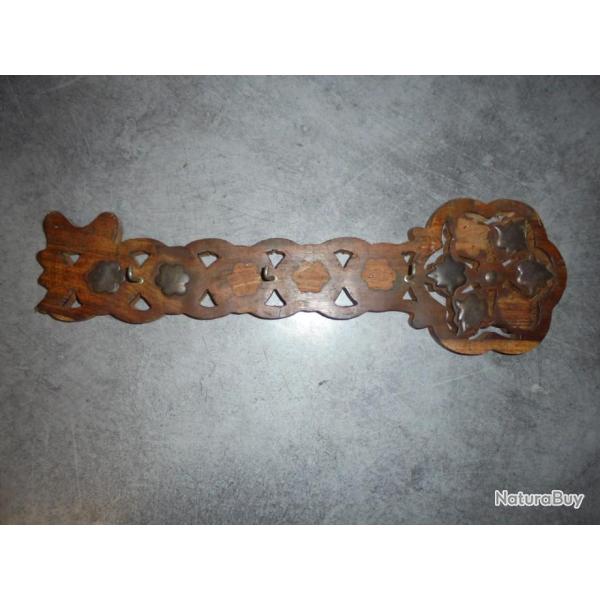 VINTAGE R�TRO PAT�RE EN BOIS FORME CL� CROCHET MURAL TORCHON SERVIETTE CLEFS