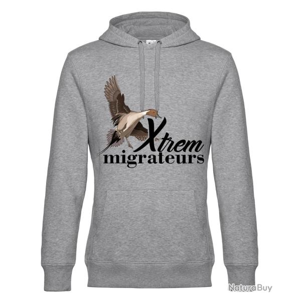 Sweat canard pilet gris XTREM MIGRATEURS