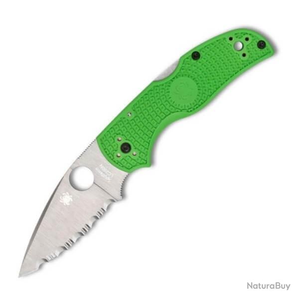 Couteau de poche Spyderco Native 5 Salt vert crant�