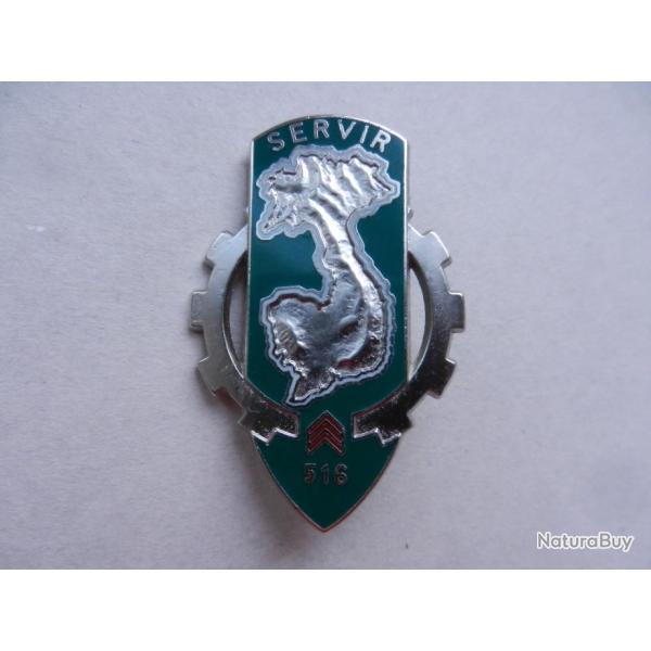 insigne militaire rgimentaire 516me rgiment du train - Servir
