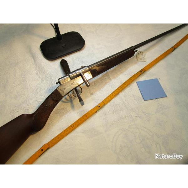 Belle carabine BUFFALO 9mm flobert, acier hercule 2 palmes,canon flut� avec filets � gorge