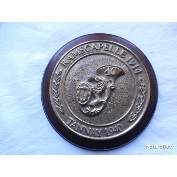 tape de bouche m�daille de table Ramscapelle 1914/Tannay 1940 -16�me r�giment de chasseurs