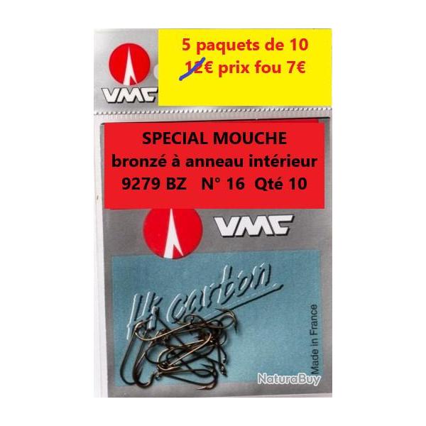 LOT DE 5 PAQUETS DE 10 hame�ons SPECIAL MOUCHE VMC N� 16