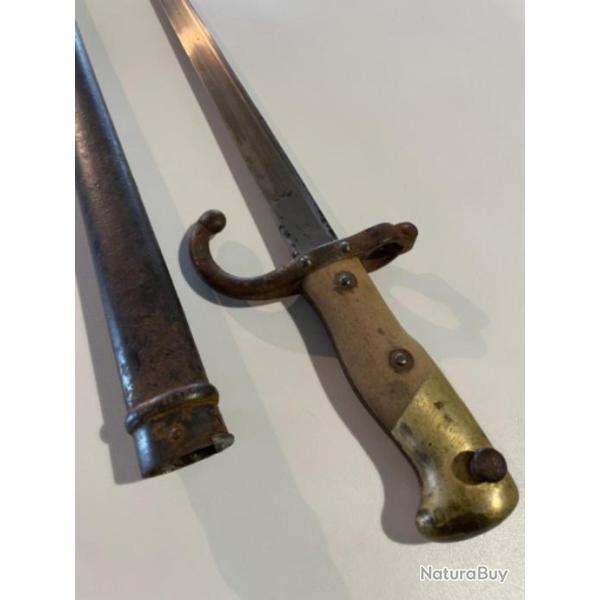 Ba�onnette Gras manufacture d'Armes de St �tienne mono matricule 1875