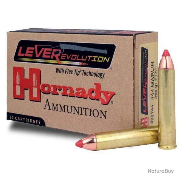 Munitions HORNADY calibre 444 Marlin Lever Evolution 265gr - 17g x20
