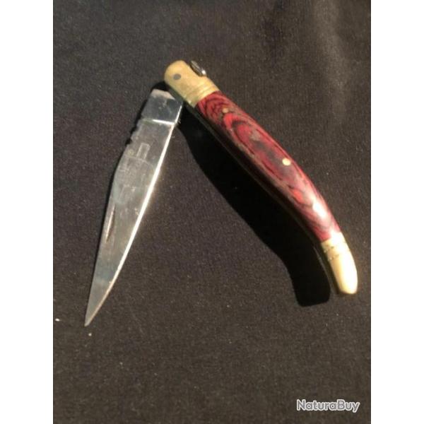 couteau pliant laguiole manche bois publicitaire WURTH