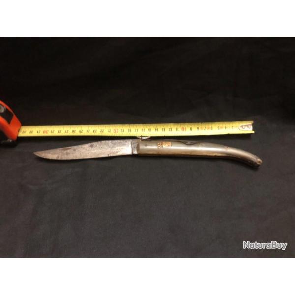 couteau pliant vendetta corse manche en corne grand modele