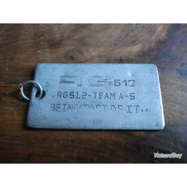 plaque  regiment  R G  512  TEAMS A - 5
