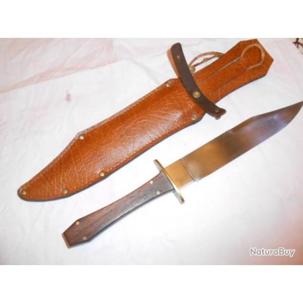 grand bowie winchester 34cm /lame inox full tang de 22cm , A VOIR